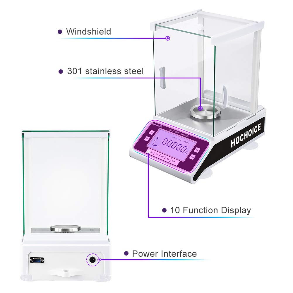 Internal Calibration 0.0001g Electronic Analytical Balance