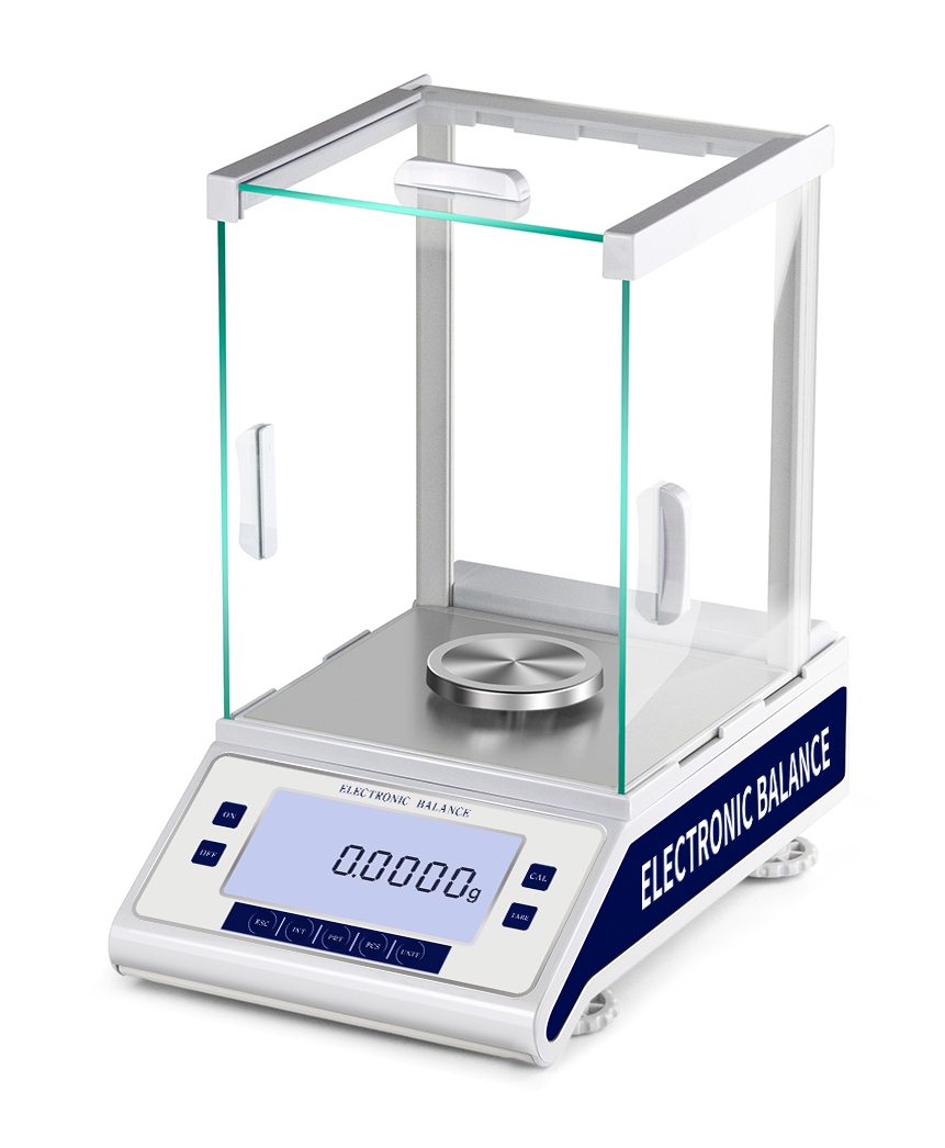 0.0001g Electronic Analytical Balance with External Calibration