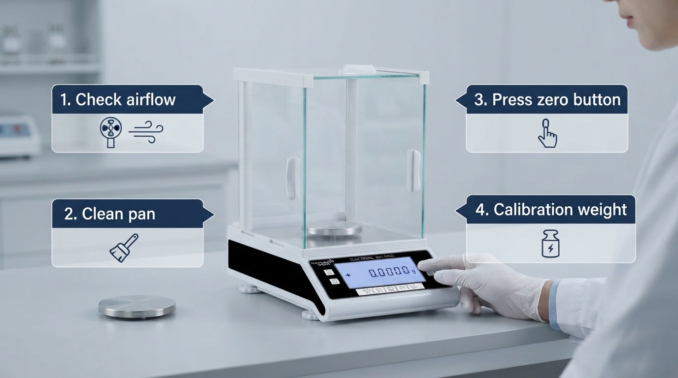 digital scale not reading weight troubleshooting guide, how to reset digital scale to zero 4 tier fix flow