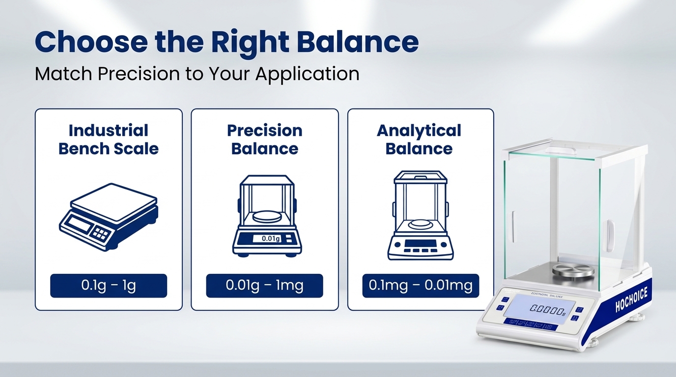 electronic weighing scale market selection guide, choose right balance for lab industrial QC
