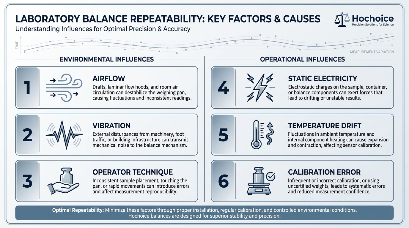 Analytical Balance Repeatability Error? 6 Root Causes & Permanent Fixes analytical balance repeatability error causes, 6 factors affecting weighing precision